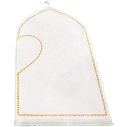 Couple Prayer Rug Set Thick Flannel Muslim Mat with Heart
