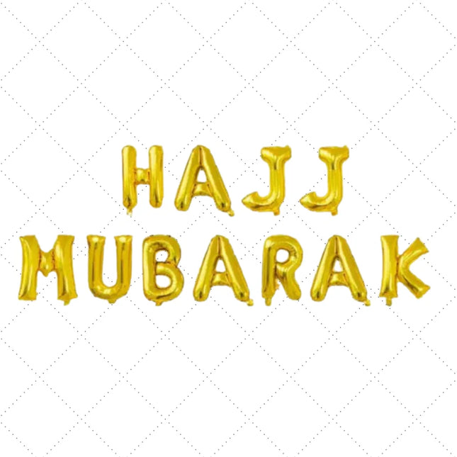 Hajj Mubarak Baloon (Pack of 13 Baloons)