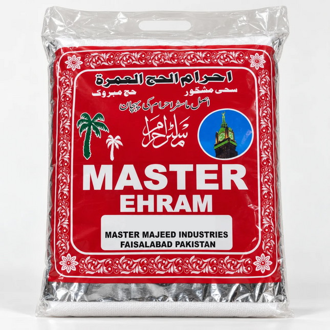 Red Plain Master Ehram for Hajj & Umrah – Ehram Clothing Set