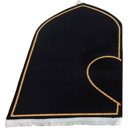 Couple Prayer Rug Set Thick Flannel Muslim Mat with Heart