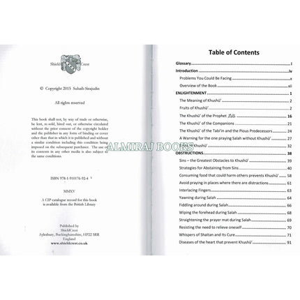 8 Steps For Developing Khushu’ In Salah(Book Includes 2 Audio Cds) By Suhaib Sirajudin