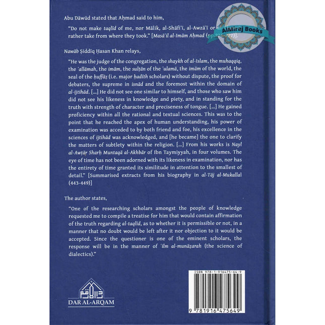 A Critique Of The Ruling Of al-Taqlid By Muhammad ibn Ali al-Shawkani