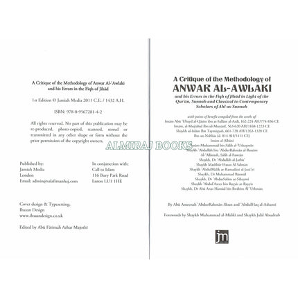 A Critique of the Methodology of Anwar Al Awlaki and His Errors in the Fiqh of Jihad By Abu Ameenah 'AbdurRahmaan Sloan