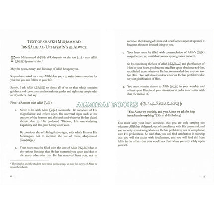 A Daily Routine for the Seeker of Knowledge By Muhammad Bin Salih Al Uthaymin