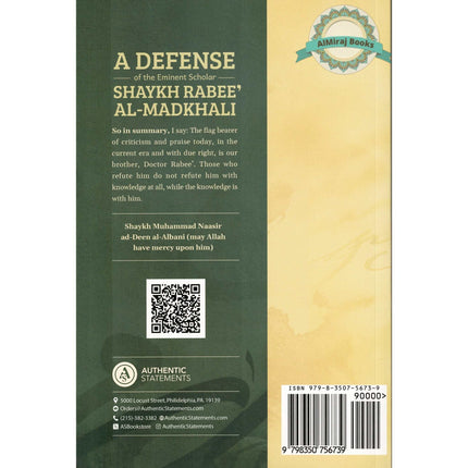 A Defense Of Eminent Scholar Shaykh Rabee' al-Madkhali