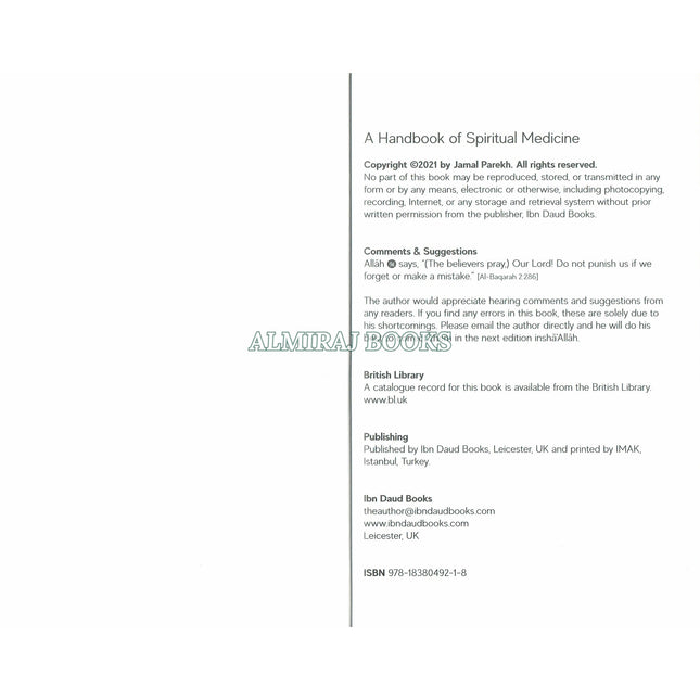 A Handbook of Spiritual Medicine by Jamal Parekh (Ibn Daud) Paperback