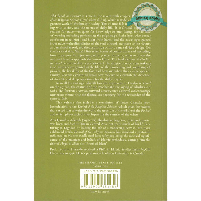 Al-Ghazali on Conduct in Travel: Book XVII of the Revival of the Religious Sciences (Ghazali Series) By Abu Hamid al-Ghazali