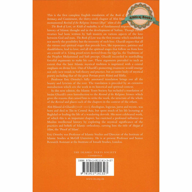 Al-Ghazali on Love, Longing, Intimacy & Contentment (Ghazali Series) By Abu Hamid al-Ghazali