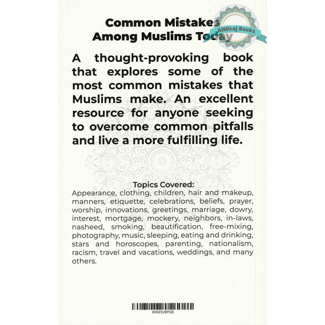 Common Mistakes Among Muslims Today by Abu Zayd