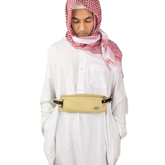 Hajj & Umrah - Anti-Theft Waist Bag & Ihram Belt (Medium)