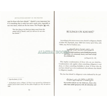 Developing Khushu in the prayer By Muhammed Salih al Munajjid
