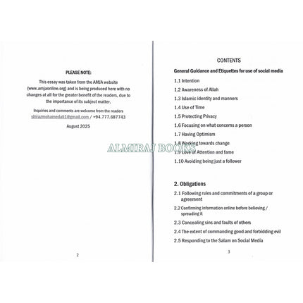 Etiquettes and Fiqh Issues in Social Media Use