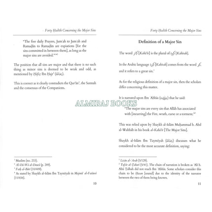 Forty Hadith Concerning The Major Sins by Hassan Somali