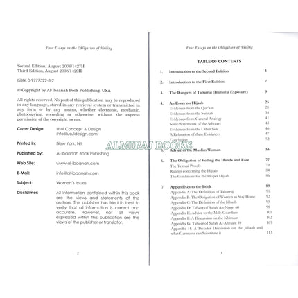 Four Essays on the Obligation of Veiling By Shaikh Ibn Baz