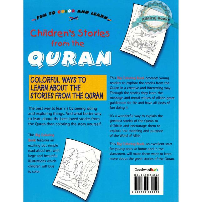 Fun To Color and Learn : Children's Stories from the Quran - Big Coloring Book 2 By Saniyasnain Khan