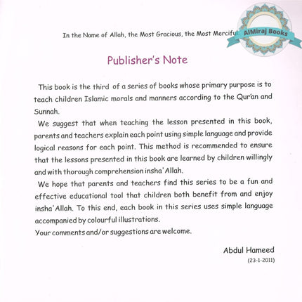 How to Be a Good Child By Abdul Hameed