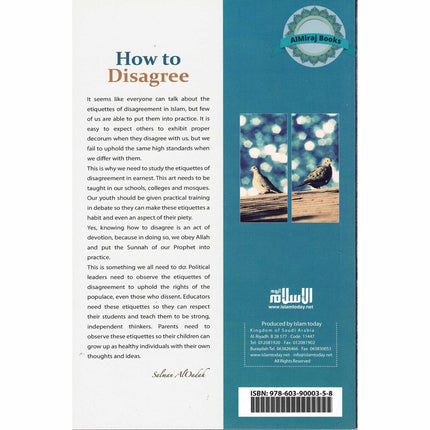 How to Disagree an Islamic Perspective By Salman Al-Oadah
ISBN: 9786039000358