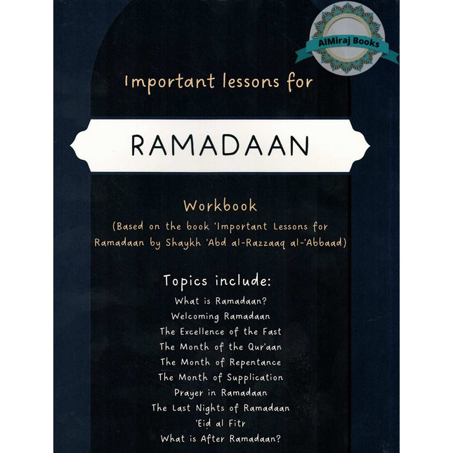 Important Lessons For Ramadan Workbook