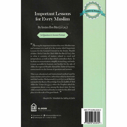 Important Lessons for Every Muslim in Question and Answer Format, 9798898602840