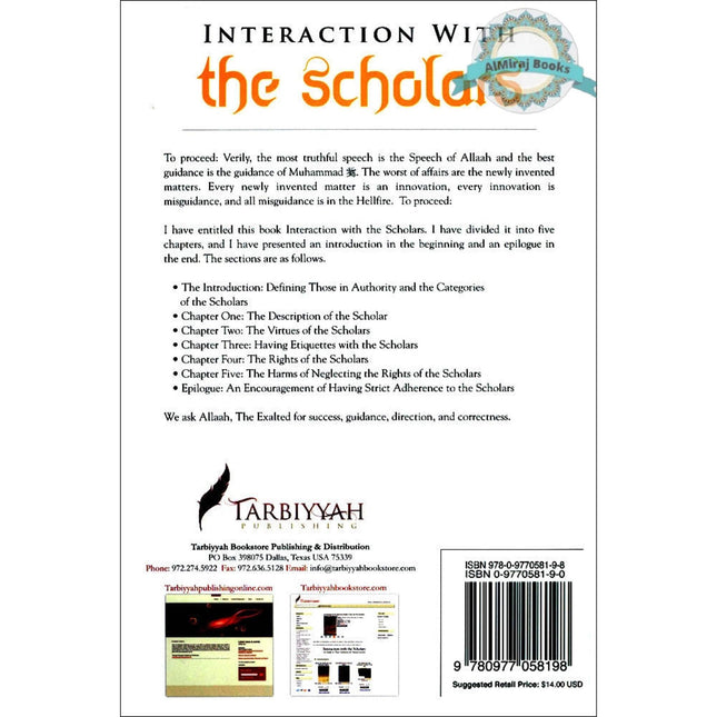 Interaction with the Scholars: A Guide to their Authority and Various Levels By Shaykh Muhammad bin 'Umar bin Saalim Baazmool