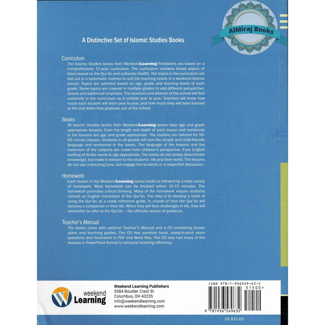 Islamic Studies Level 7 ( Weekend Learning Series) Revised and Enlarge Edition By Mansur Ahmad and Husain A. Nuri