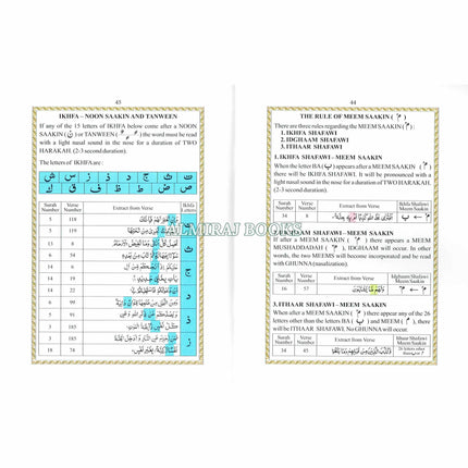 Juz Amma with colour coded Tajweed Rules in English,(30th Part only) (Persian/Urdu script)