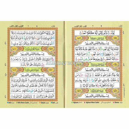 Juzz Amma with Colour Coded Tajweed Rules: Persian ,Pakistani ,Indian Script.