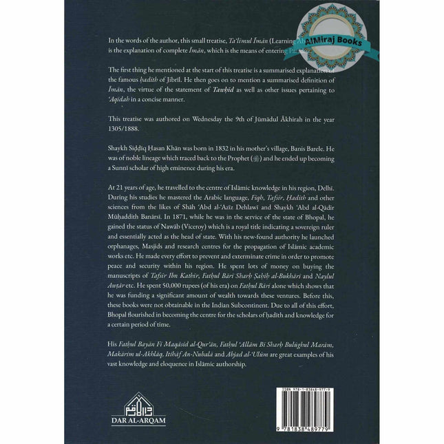 Learning About Iman By Siddiq Hasan Khan al-Qanuji