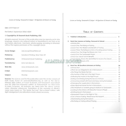 Lessons on Fasting, Taraaweeh & Zakaat With Forty Eight Questions & Answers on Fasting By Imaam Muhammad bin Saalih Al- Uthaimeen