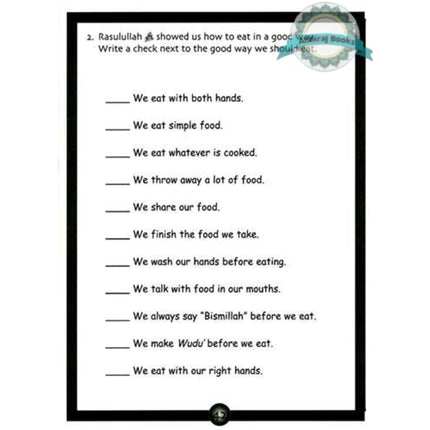 Muhammad Rasulullah The Last Prophet Workbook Grade 1 By Abdullah Ghazi and Tasneema Khatoon