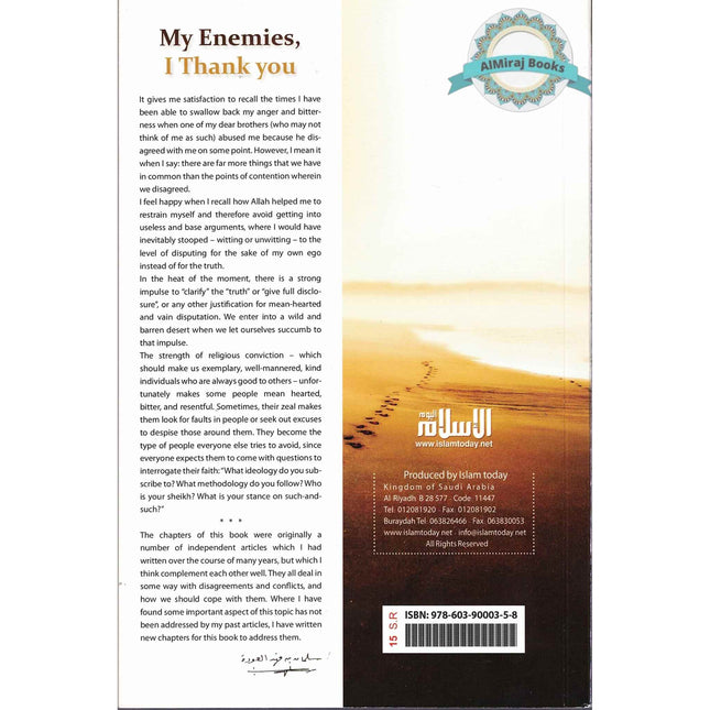My Enemies I Thank You By Salman Al-Oadah