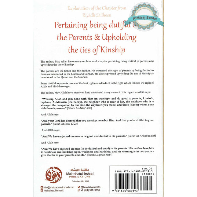 Explanation Of The Chapter From Riyaadh Saliheen: Pertaining Being Dutiful To The Parents