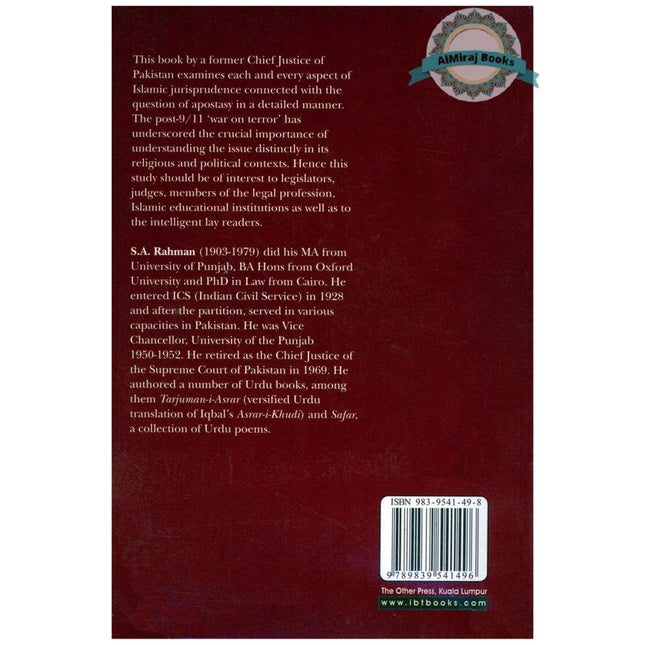 Punishment of Apostasy in Islam By S. A. Rahman