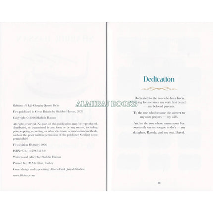 Rabbana - 40 Life Changing Quranic Duas by Shabbir Hassan
ISBN: 9781036955120