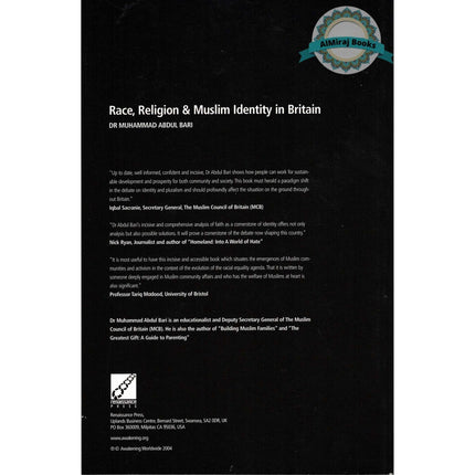 Race Religion and Muslim Identity In Britain By Muhammad Abdul Bari