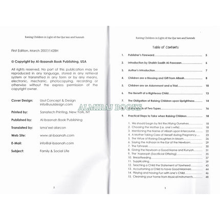 Raising Children in Light of the Quran and Sunnah By Abdus Salaam bin Abdillaah As Sulaymaan