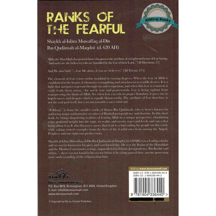 Ranks of the Fearful By Imam Ibn Qudamah Al-Maqdisi
ISBN: 9781904336440