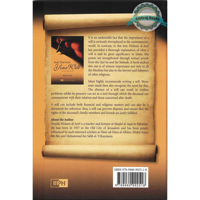 Read, Then Write your Will By Hisham al-Aref