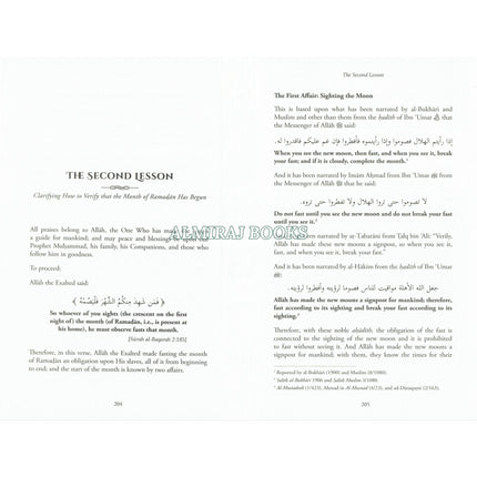 Sittings In The Month Of Ramadan & A Gift To The People Of Iman In Lessons For The Month Of Ramadan By Shaykh Saalih al-Fawzaan (Hardcover)