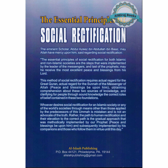 The Essential Principles of Social Rectification By Shaykh Abdul Azeez Ibn Baaz