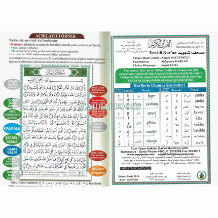 Tajweed Quran In Turkish Translation And Transliteration (Arabic To Turkish Translation And Transliteration)