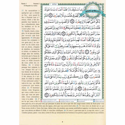 Tajweed Quran in French Translation (Coran Al-Tajwid) Avec Traduction Des Sens En Francais