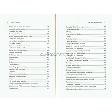 The Book of Major Sins By Imam Muhammad ibn Sulayman at-Tamimi