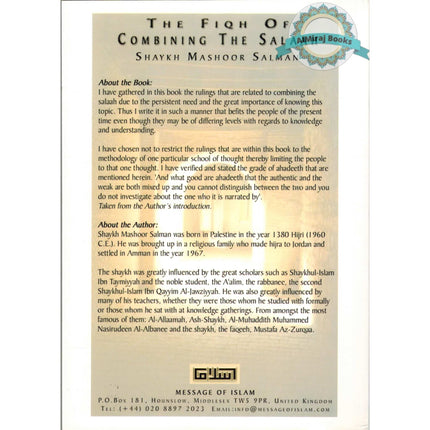 The Fiqh of Combining Salaah By Shaykh Mashoor Salman