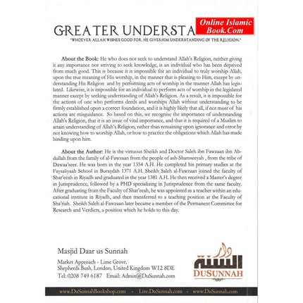 The Greater Understanding By Sheikh Dr. Saleh Ibn Fawzaan Ibn Abdullah Al-Fawzaan