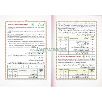 The Holy Quran Colour Coded Tajweed Rules with Colour Coded Manzils (Medium Size) With Case-Ref 23-CC-(13 Lines)