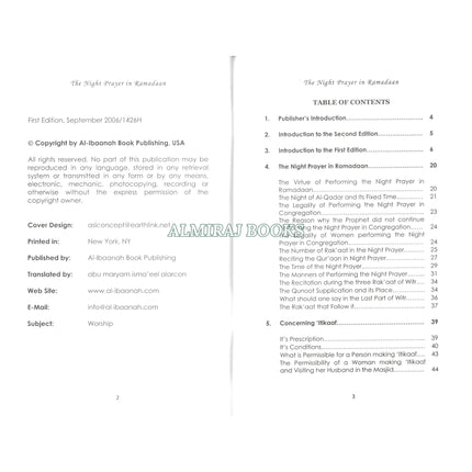 The Night Prayer In Ramadaan By Imaam Muhammad Naasir ud Deen al Albaanee