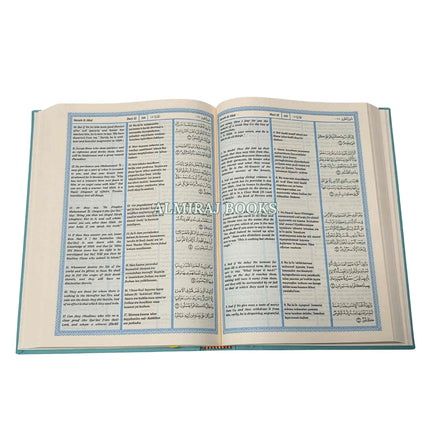 The Noble Quran: Transliteration in Roman Script with Arabic Text and English (Rainbow Colors) King Fahad Style