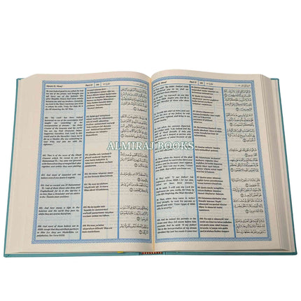 The Noble Quran: Transliteration in Roman Script with Arabic Text and English (Rainbow Colors) King Fahad Style