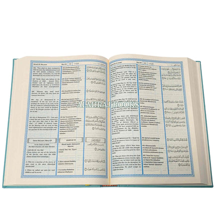The Noble Quran: Transliteration in Roman Script with Arabic Text and English (Rainbow Colors) King Fahad Style